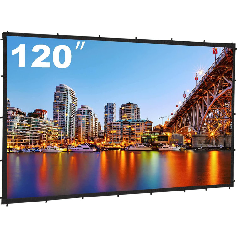 CHAMPIONS Black 60'' x 104'' Portable Wall/Ceiling Mounted Projector